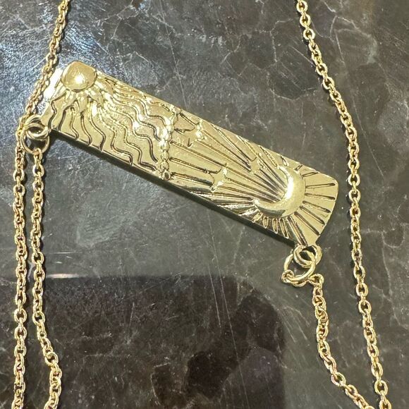 INSPIRE Bar Charm Sign With Rhinestones Pendant Necklace - Picture 8 of 11